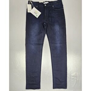 TRUSSARDI 380 Icon Jeans Mens 34x34 Dark Blue Wash Regular Straight Denim NWT